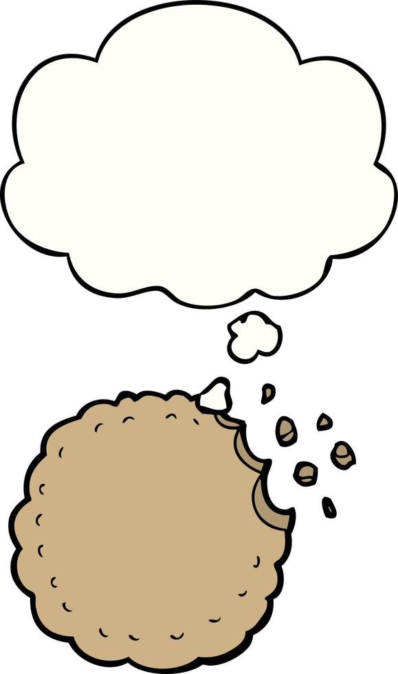 cartoon cookie and thought bubble vector