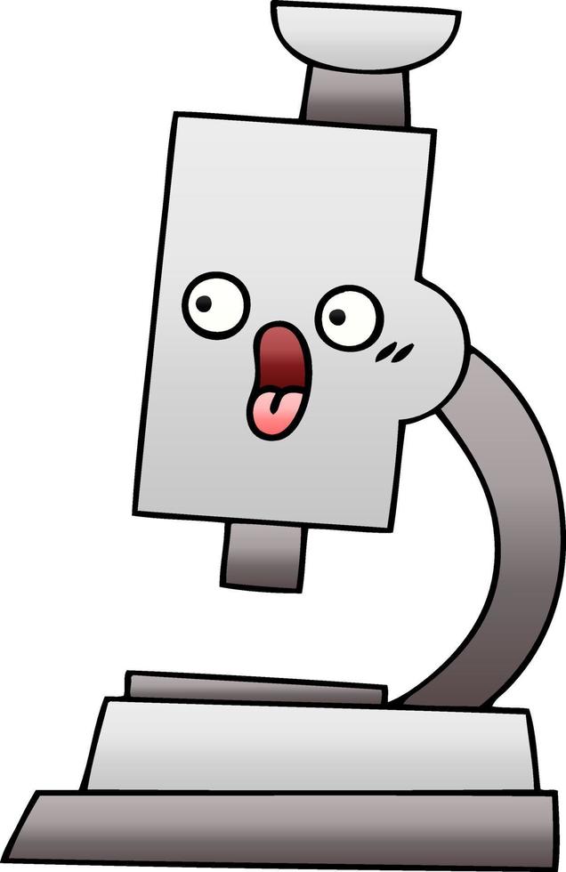 gradient shaded cartoon microscope vector