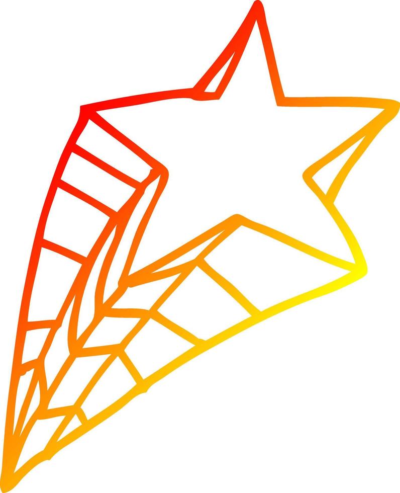 warm gradient line drawing decorative star element vector