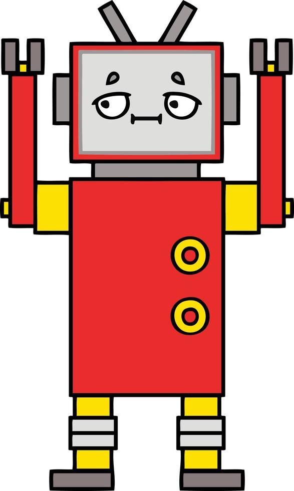 cute cartoon robot vector