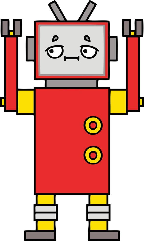 lindo robot de dibujos animados vector