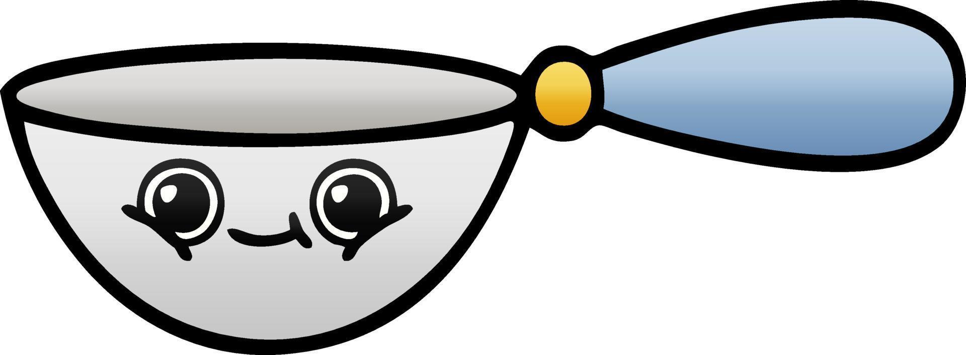 gradient shaded cartoon measuring spoon vector