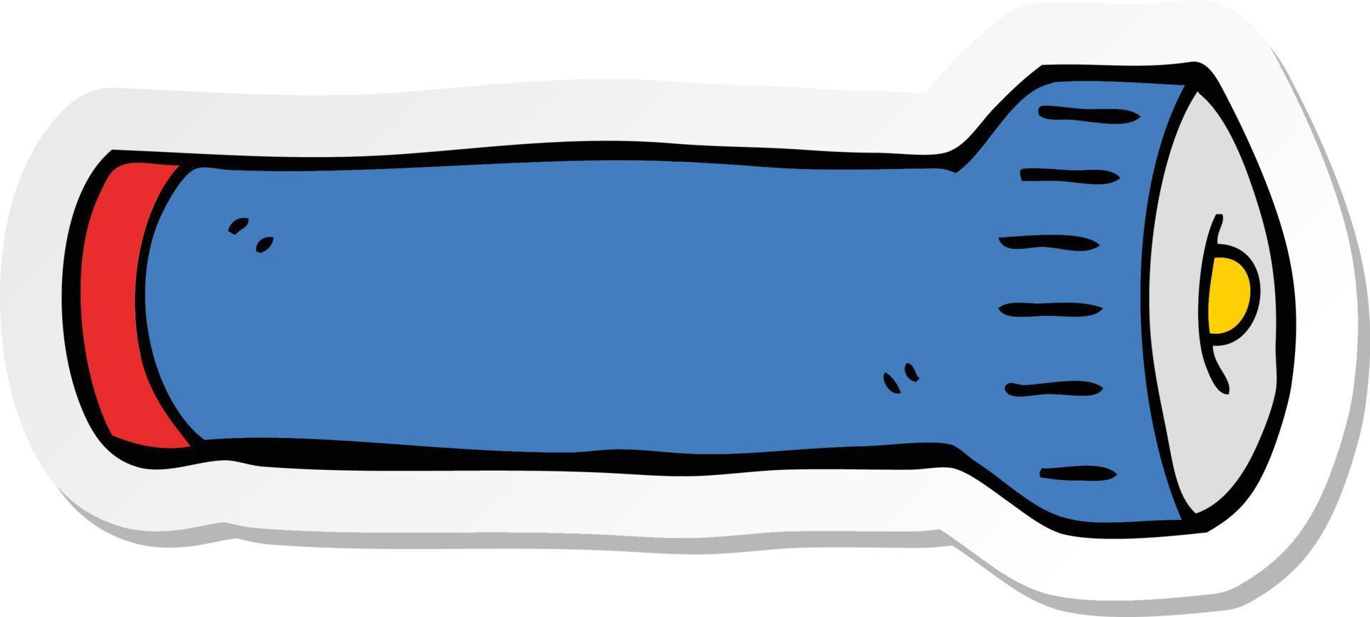 sticker of a cartoon torch vector