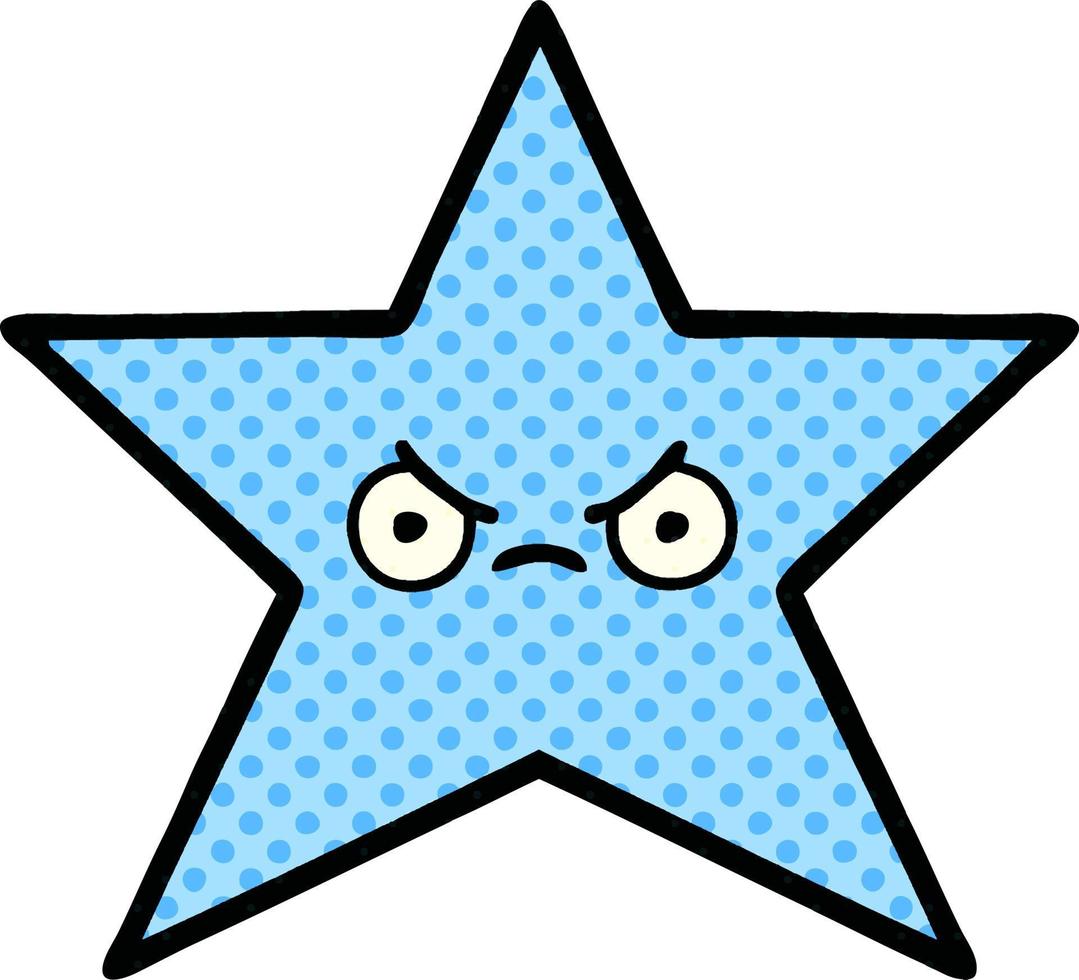 comic book style cartoon star fish vector