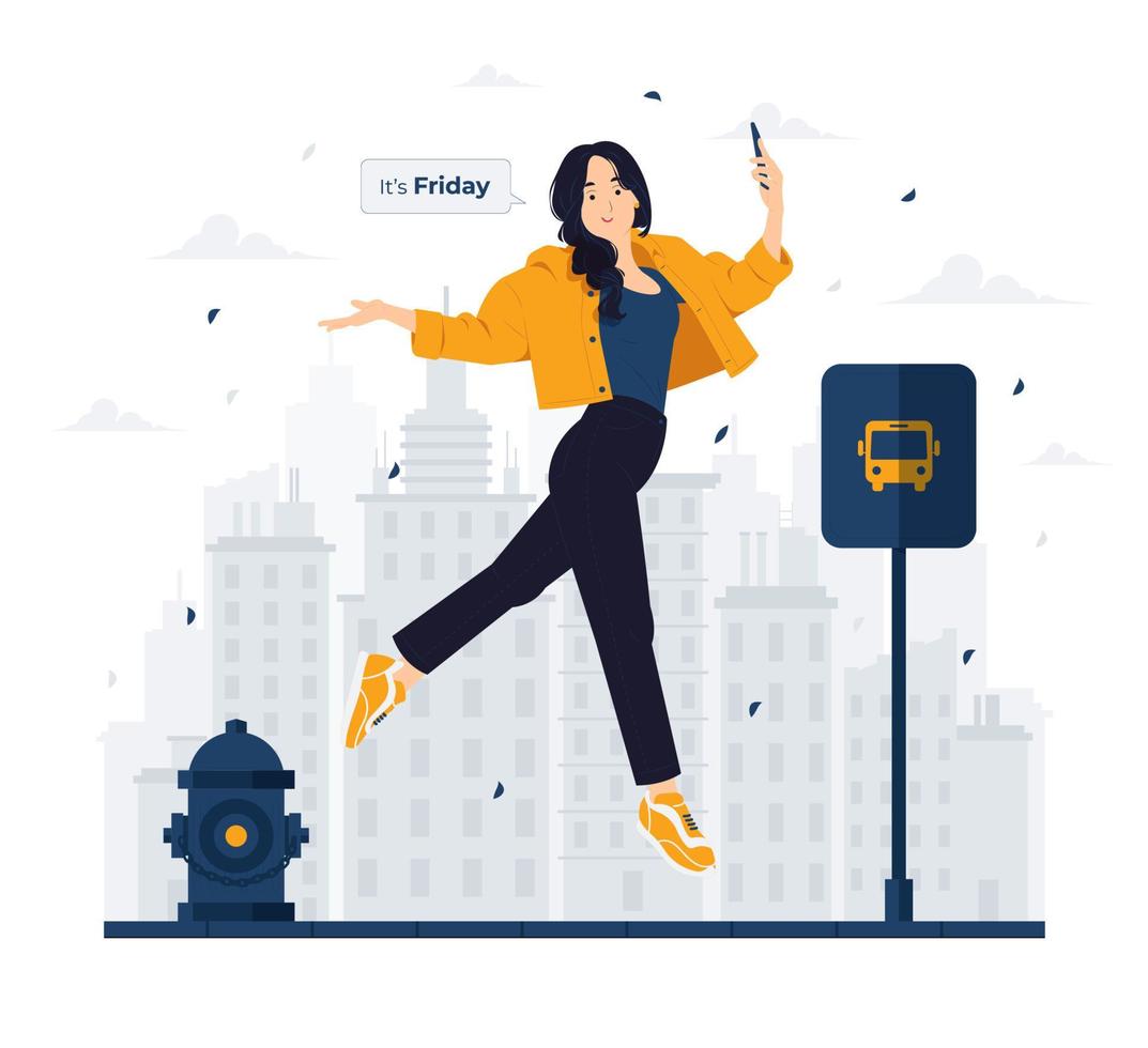 Its friday concept illustration vector