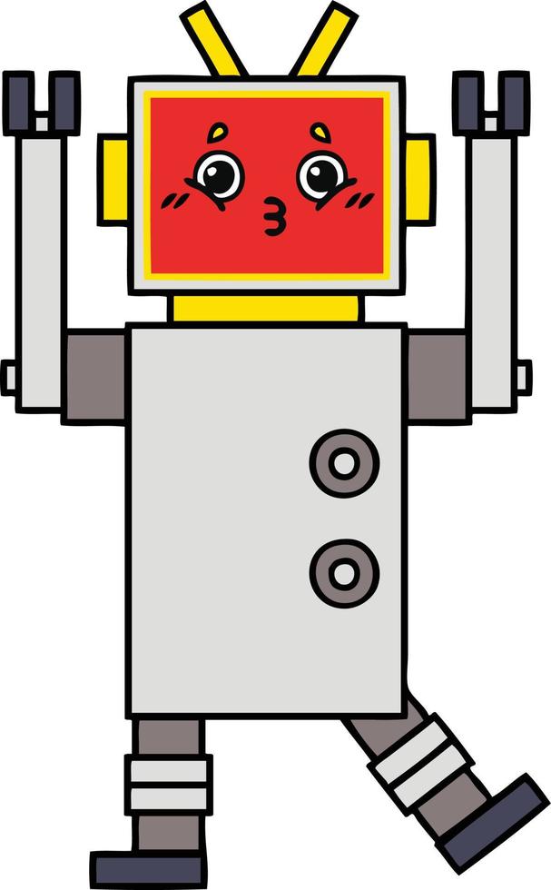 cute cartoon robot vector