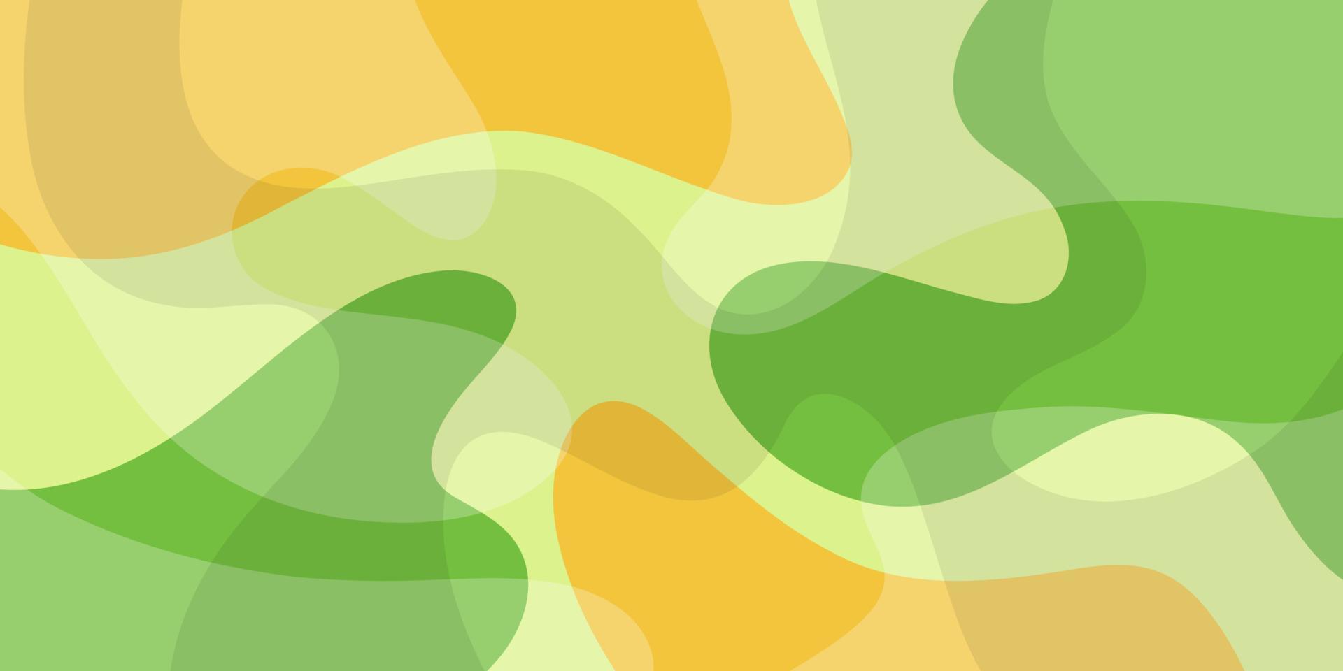 concepto de patrón de onda verde y amarillo de fondo abstracto para banner de plantilla de papel tapiz vector