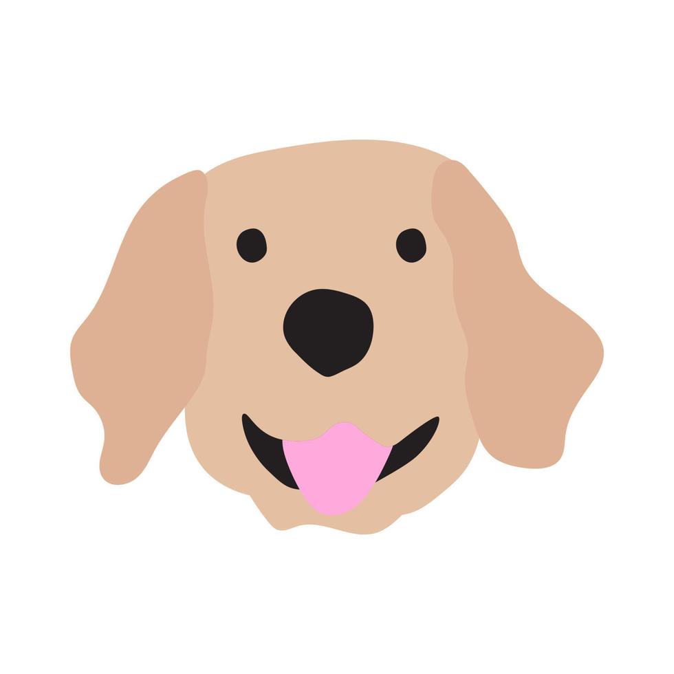 linda ilustración de garabato de la raza de perro labrador retriever. perro en estilo minimalista vector