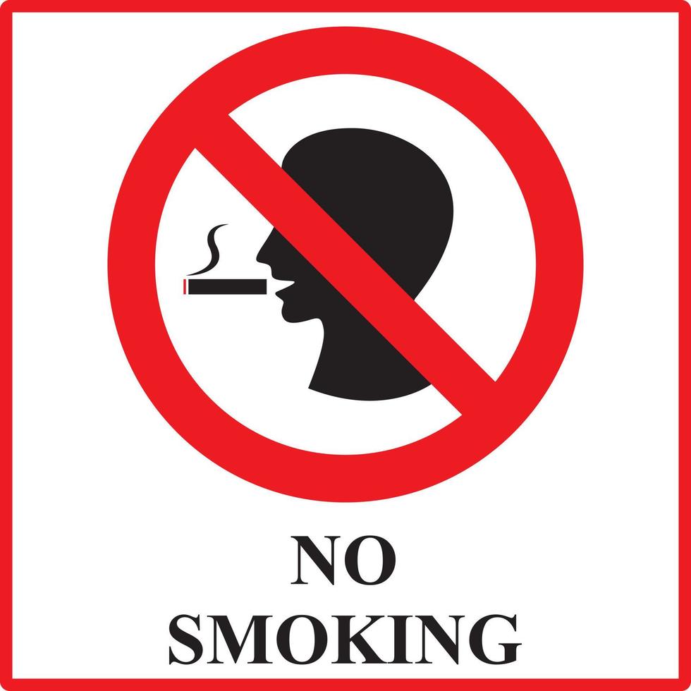 Do not smoke sign No smoking vector
