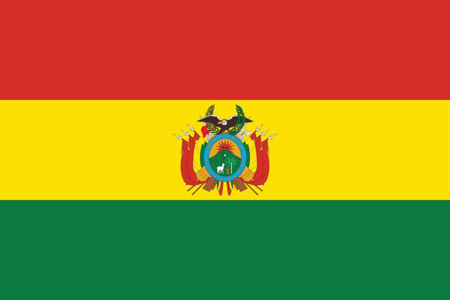 The national flag of Bolivia vector
