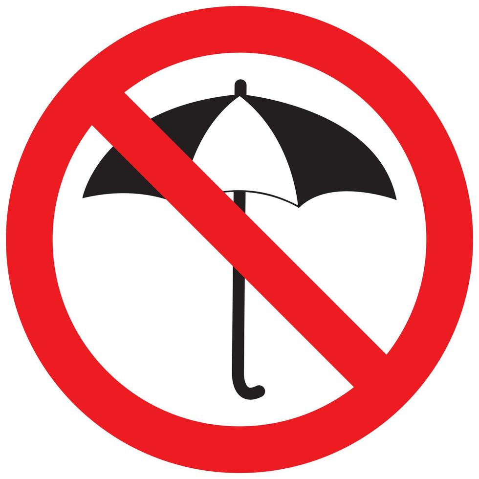 Do not sign an umbrella. 10550228 Vector Art at Vecteezy