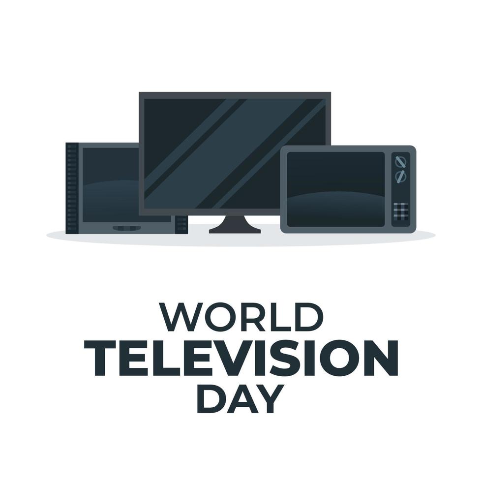 World Television Day in November Poster Celebration Background Vector Illustration Template