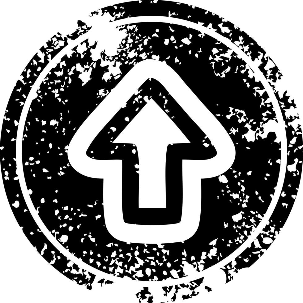 direction arrow distressed icon vector