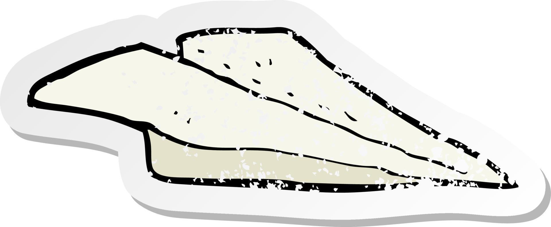 retro distressed sticker of a cartoon paper airplane vector
