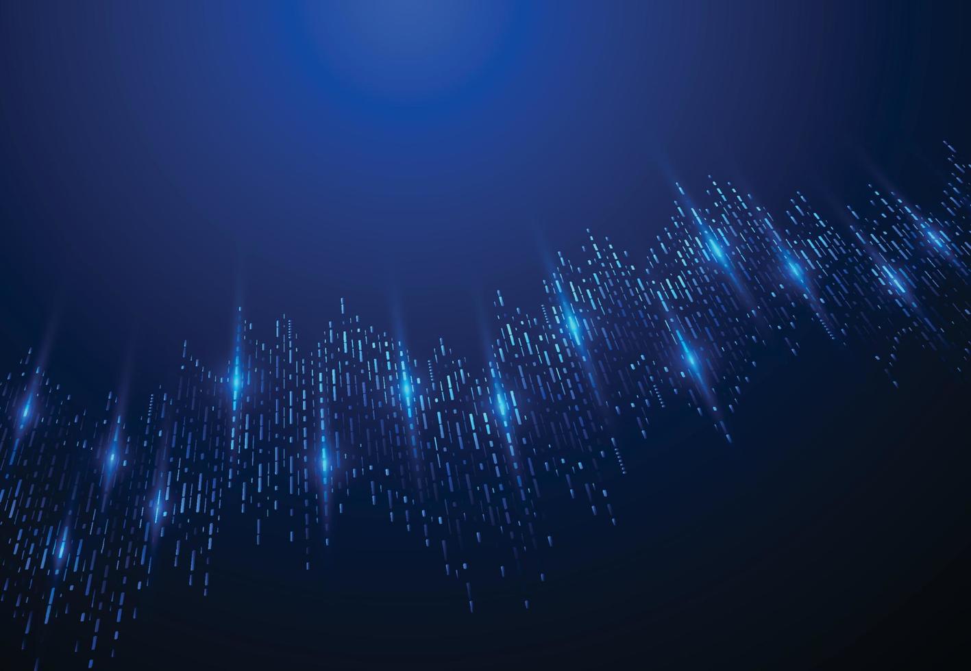 Big data visualization. Abstract technology innovation communication concept digital blue design background. Vector illustration