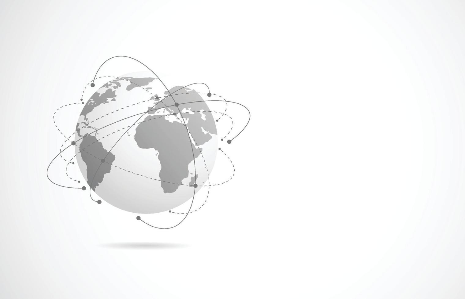 Global network connection. World map point and line composition concept of global business. Vector Illustration