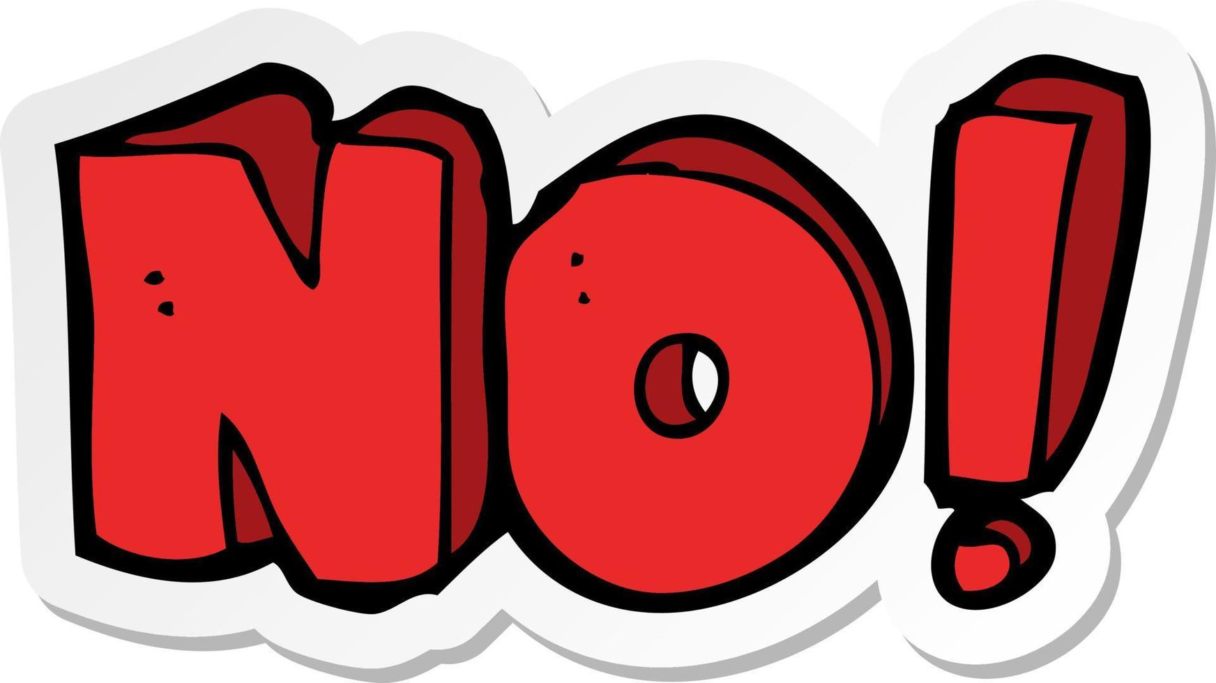 sticker of a cartoon no symbol vector
