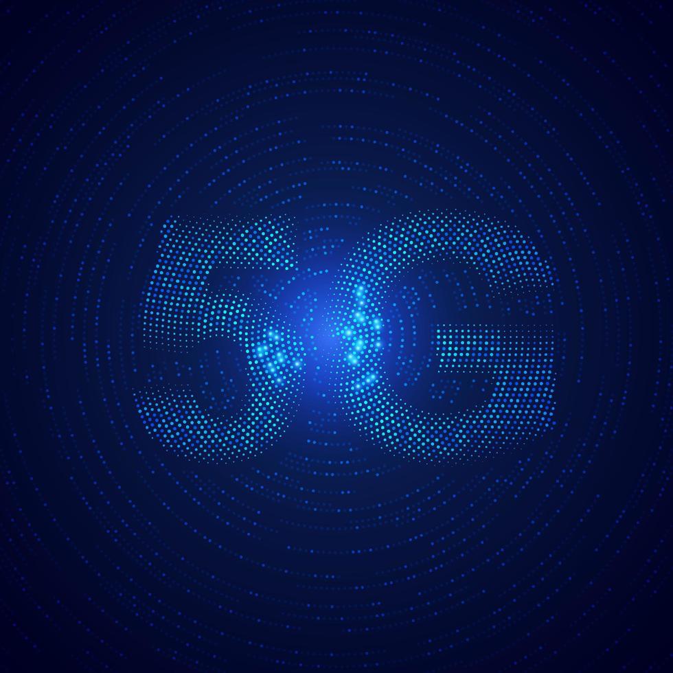 futuristic circle 5G vector