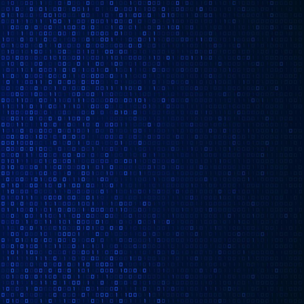 blue binary background vector