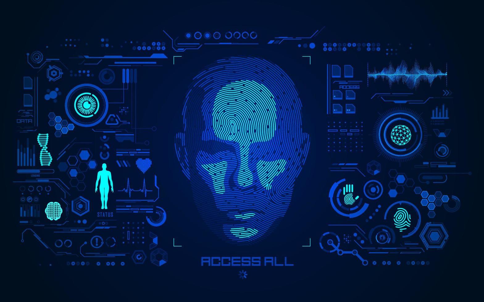 AI face detection vector