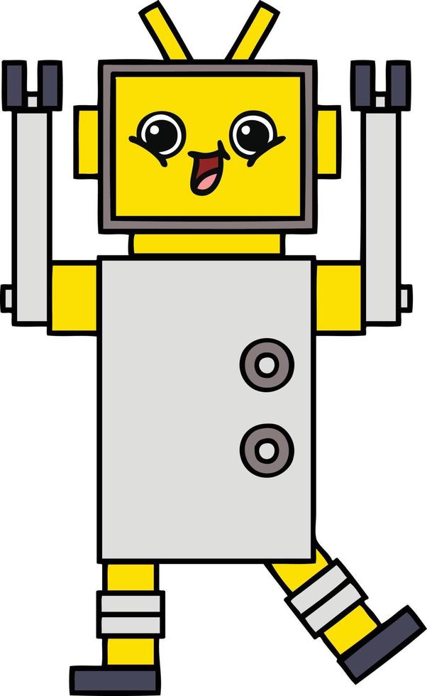 cute cartoon robot vector