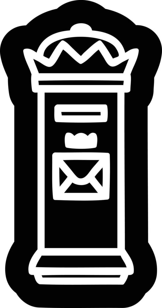 British postbox icon vector