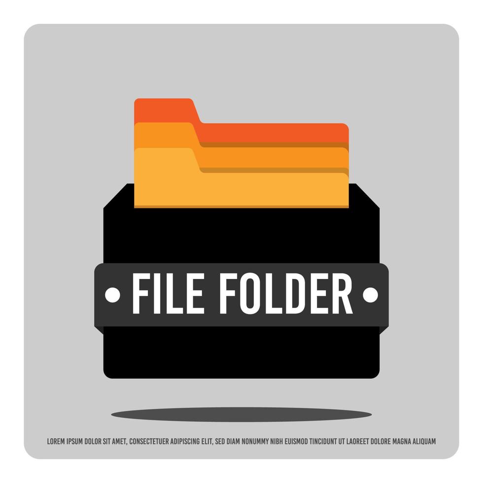 Icon folder stock vector. Illustration of graphic, element vector