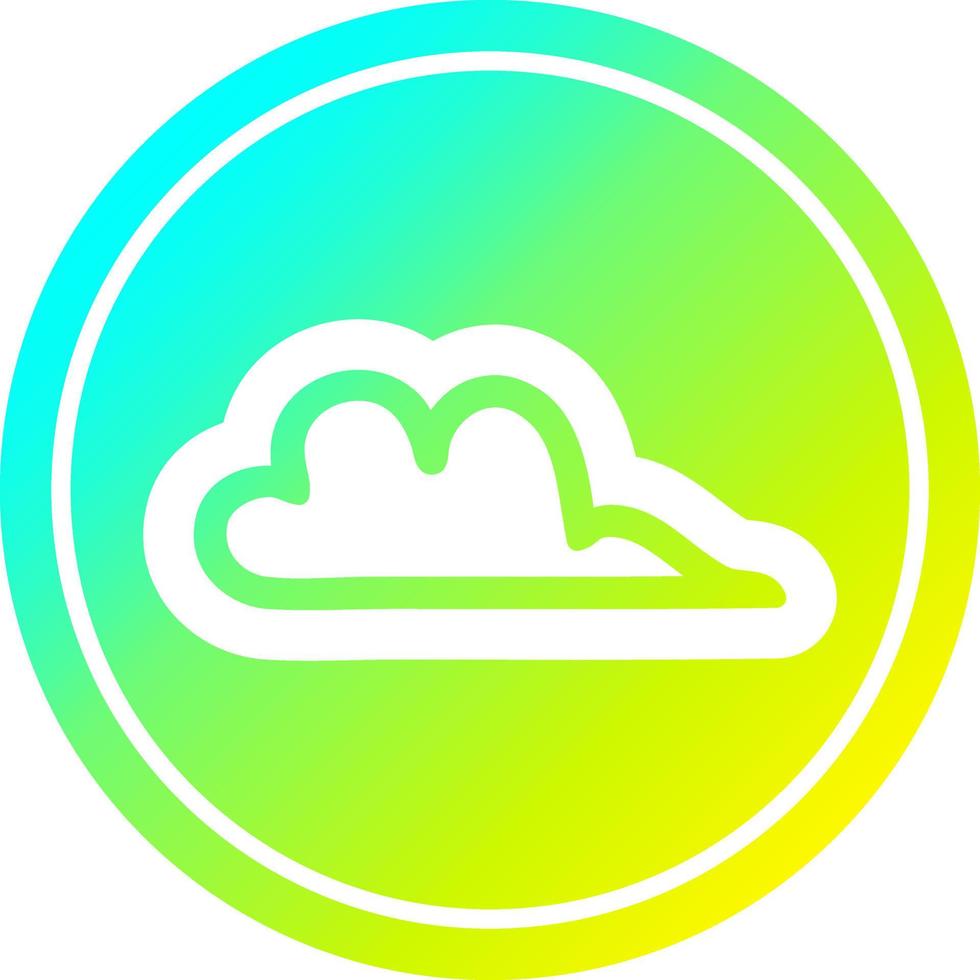weather cloud circular in cold gradient spectrum vector