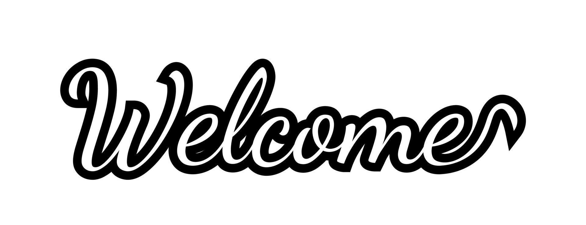 welcome typography for banners or posters. vector illustration