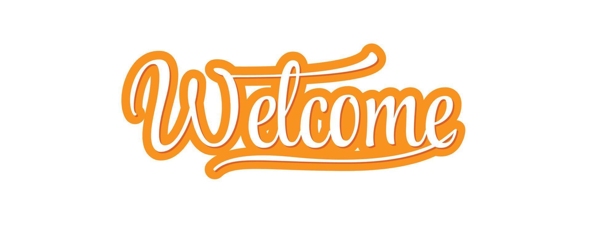 welcome typography for banners or posters. vector illustration