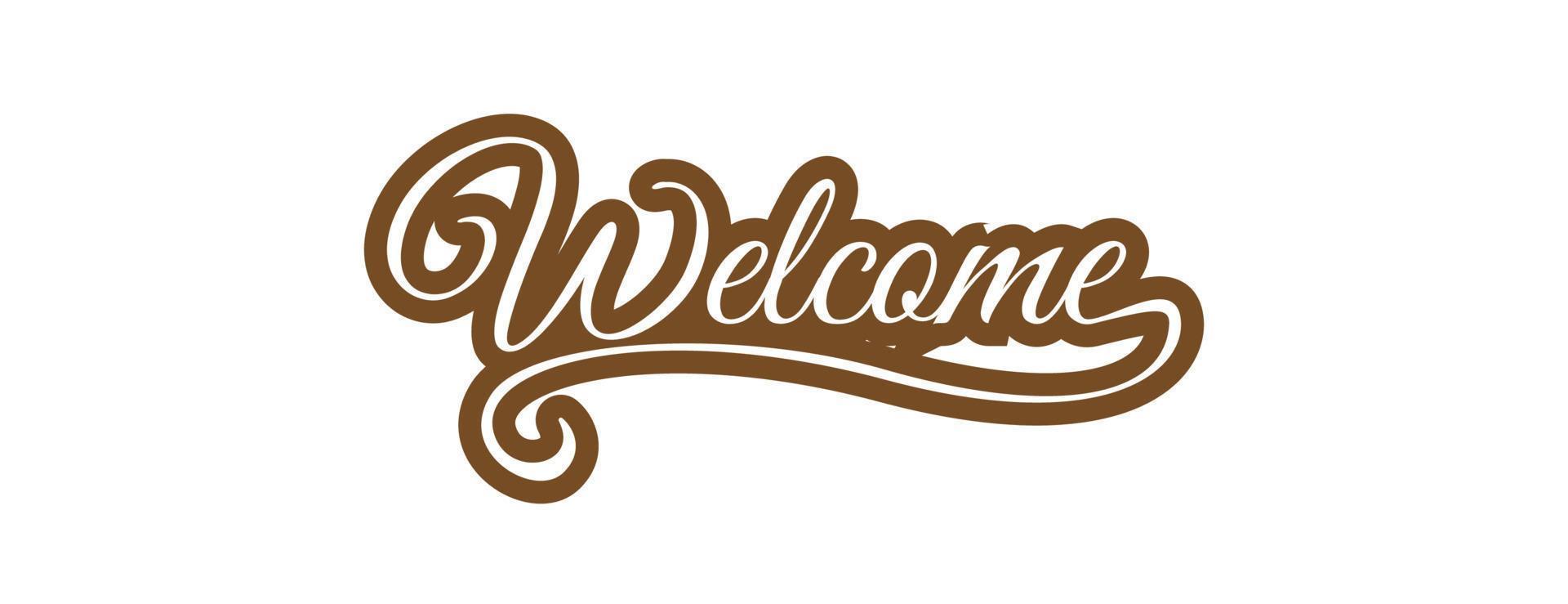 welcome typography for banners or posters. vector illustration