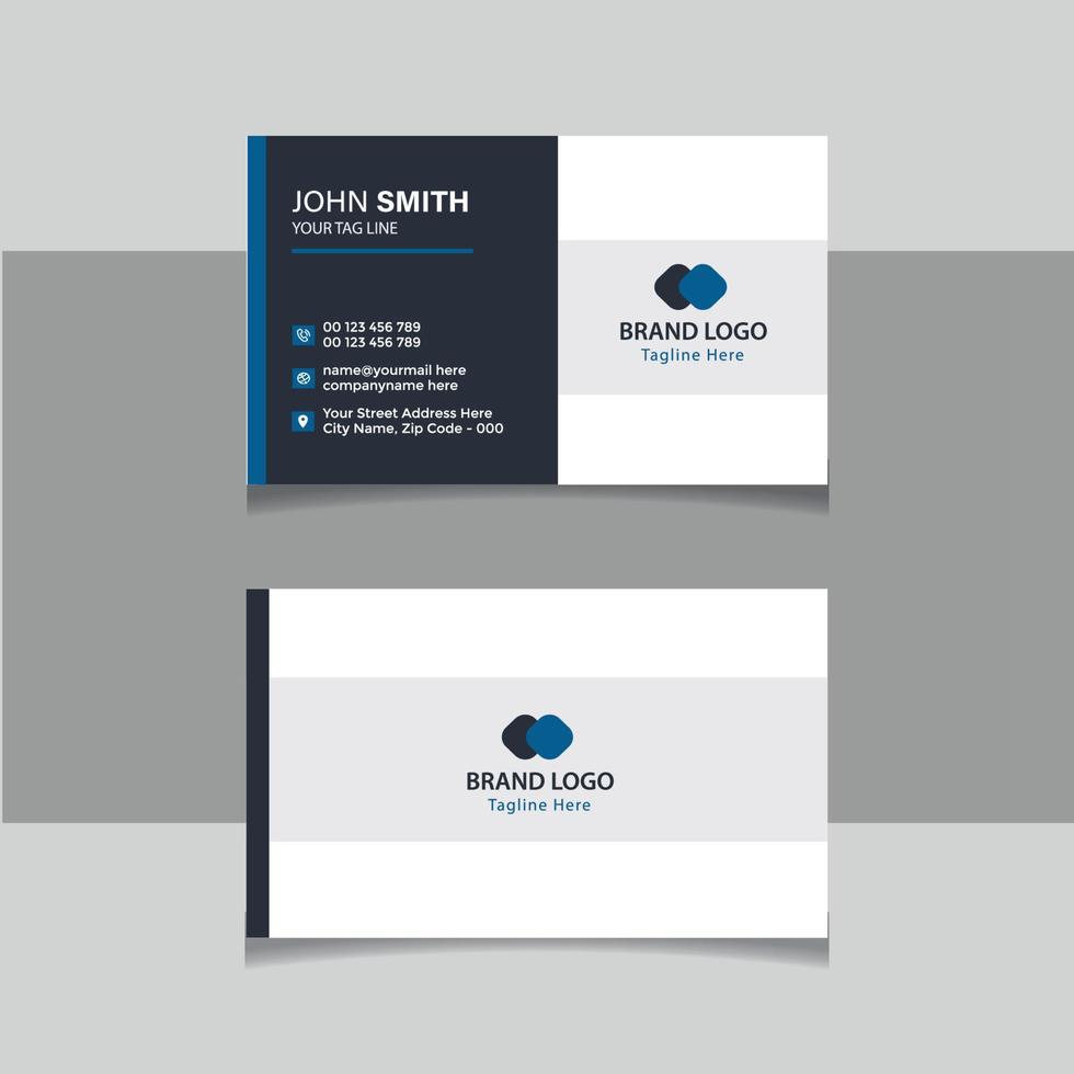 Professional business card template design free vector