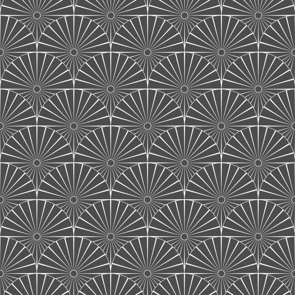 Seamless art deco fan pattern. Modern geometric background. Vector illustration.