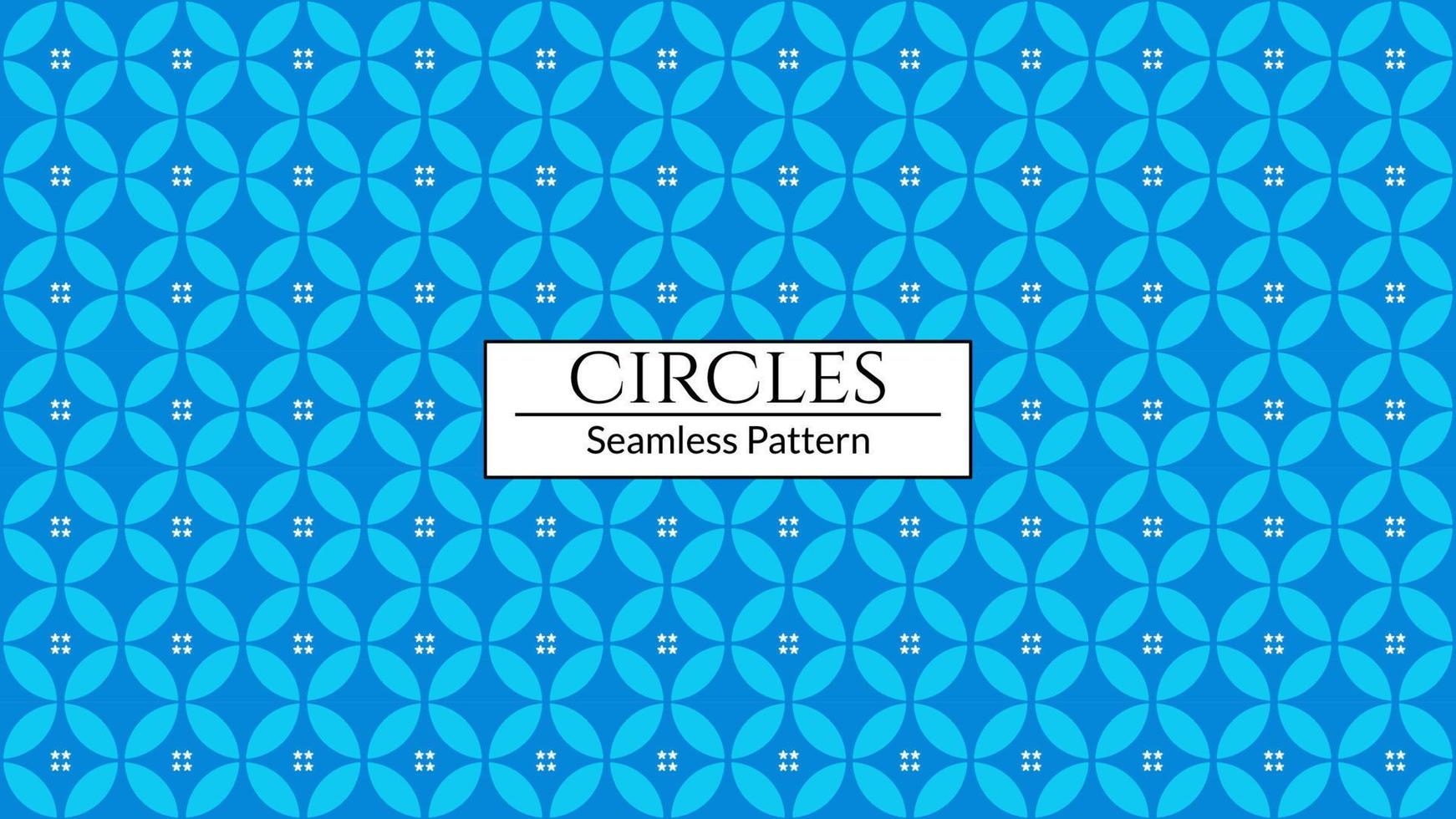 Vector geometric seamless pattern with round and rhombus textures. Blue minimalist  background.