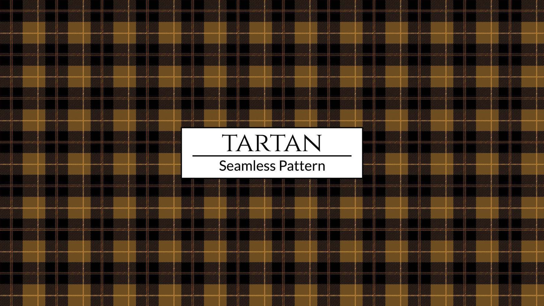 Brown plaid pattern vector background, Tartan fabric texture