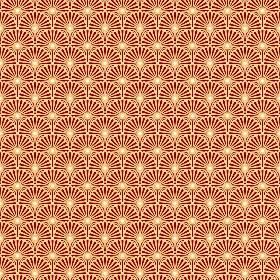 Seamless art deco fan pattern. Modern geometric background. Vector illustration.