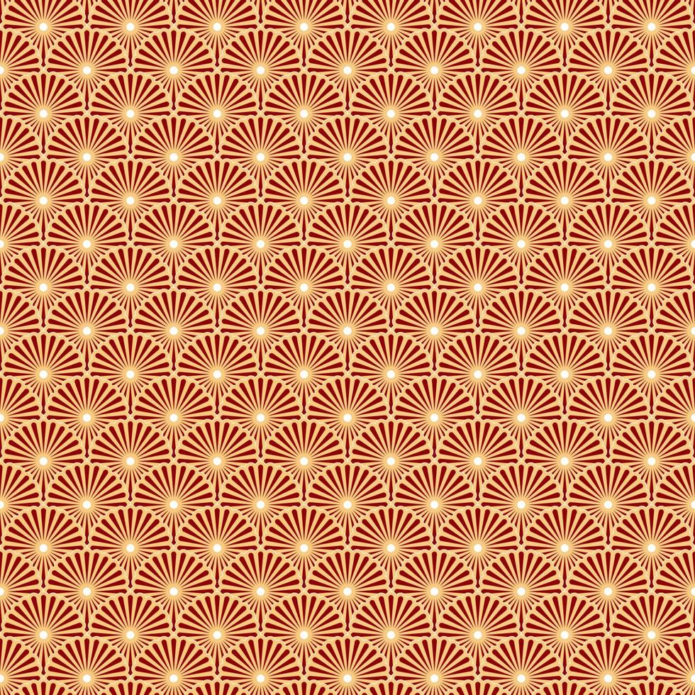 Seamless art deco fan pattern. Modern geometric background. Vector illustration.