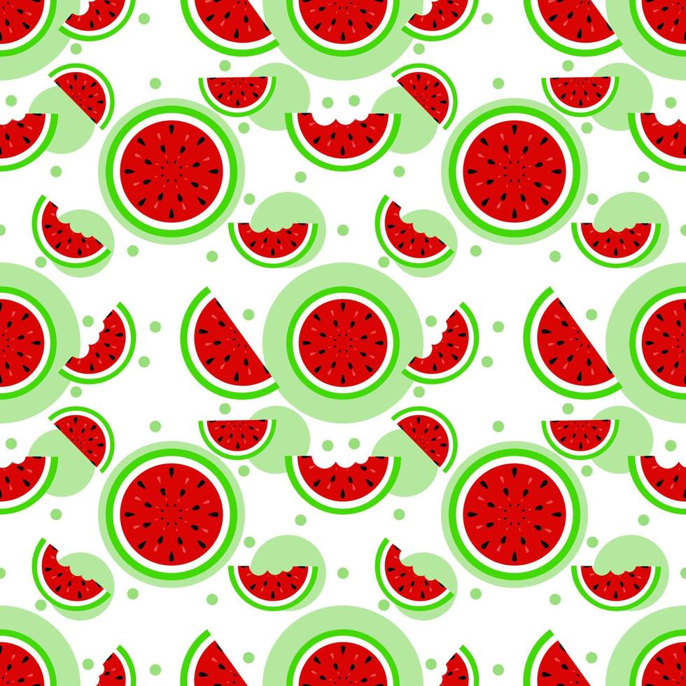 Seamless pattern watermelon. Texture for fabric, wrapping, wallpaper. Decorative print. vector