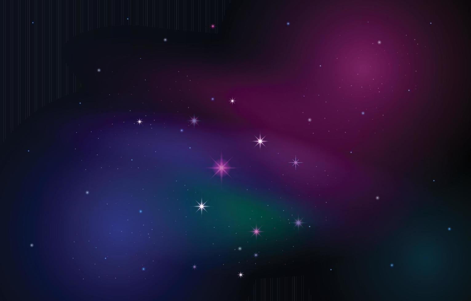 Beautiful Night Sky Space View Stars Background vector