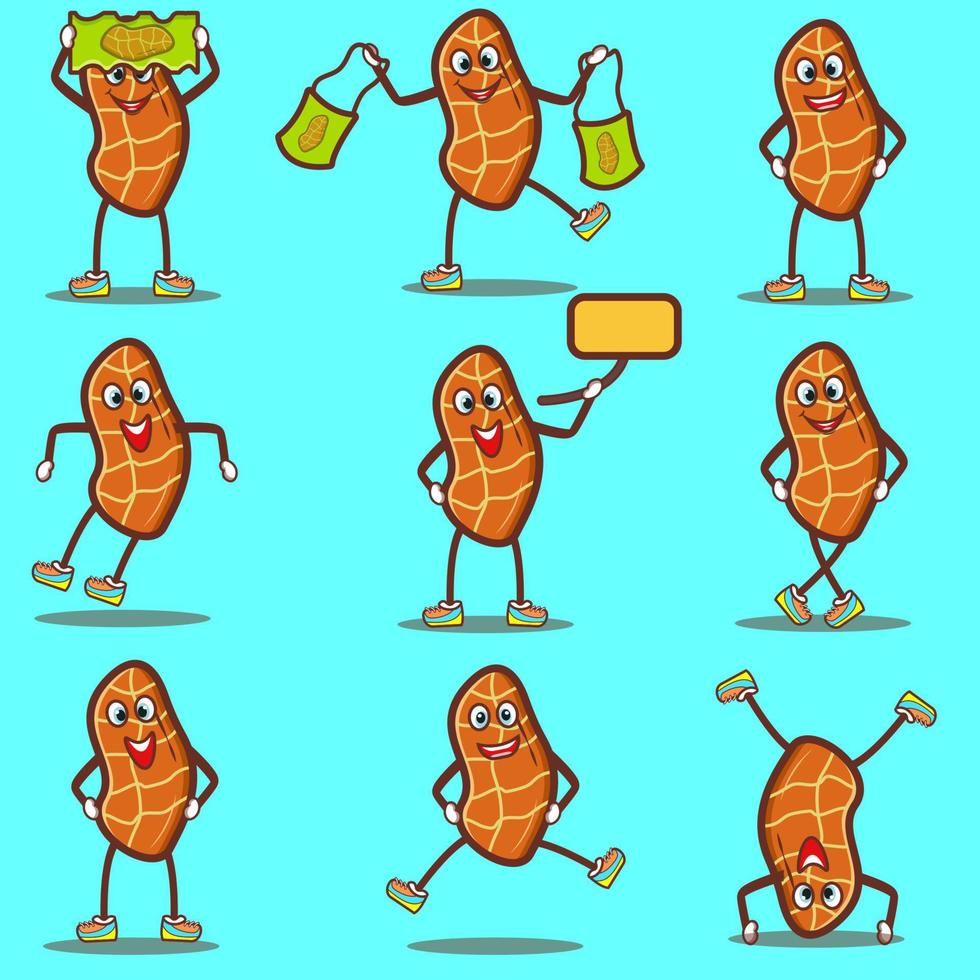 set of Salmon as cartoon meat characters. Different expression for cute character vector