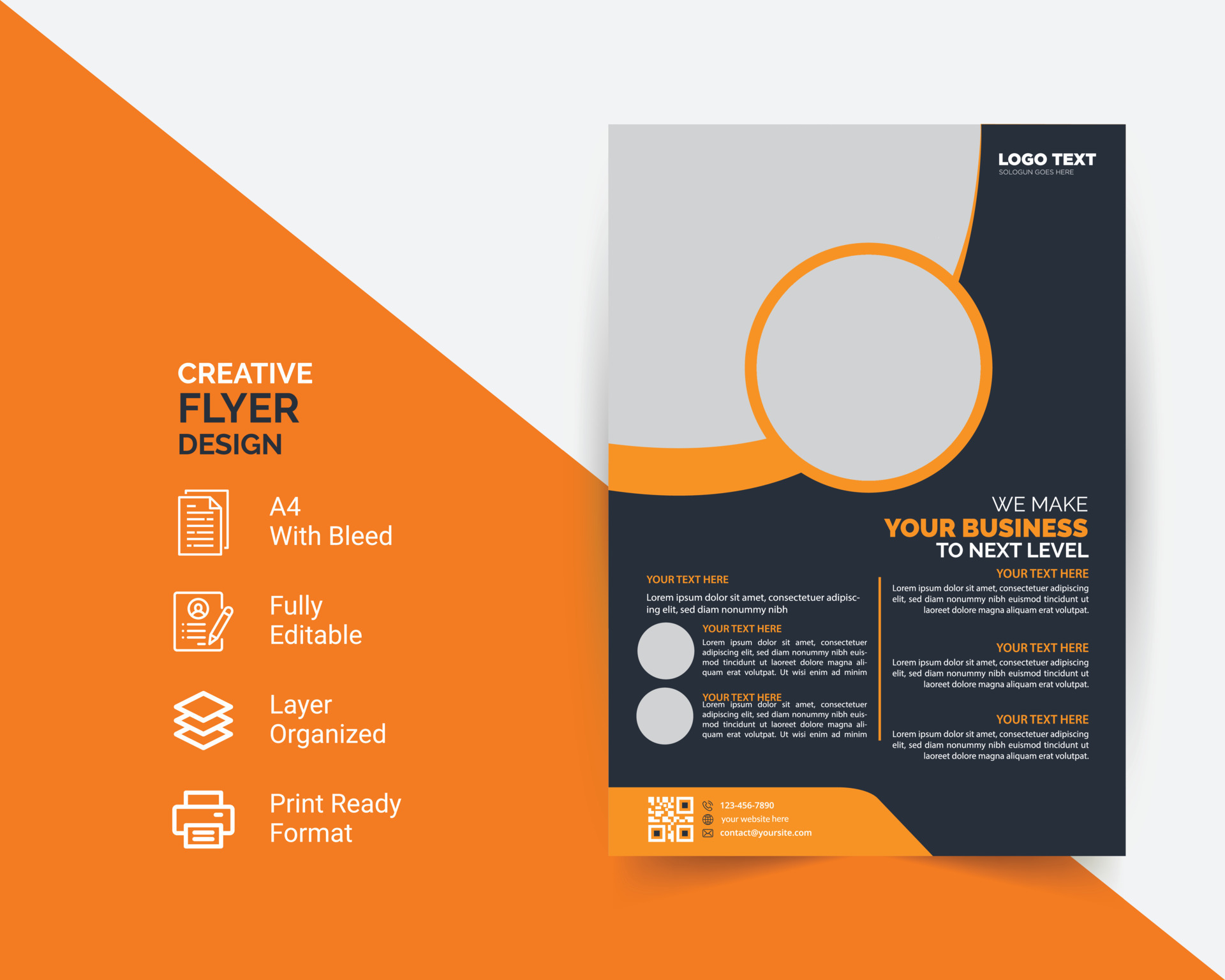 Restaurant Discount Offer And Product Promotion Flyer Template in A4