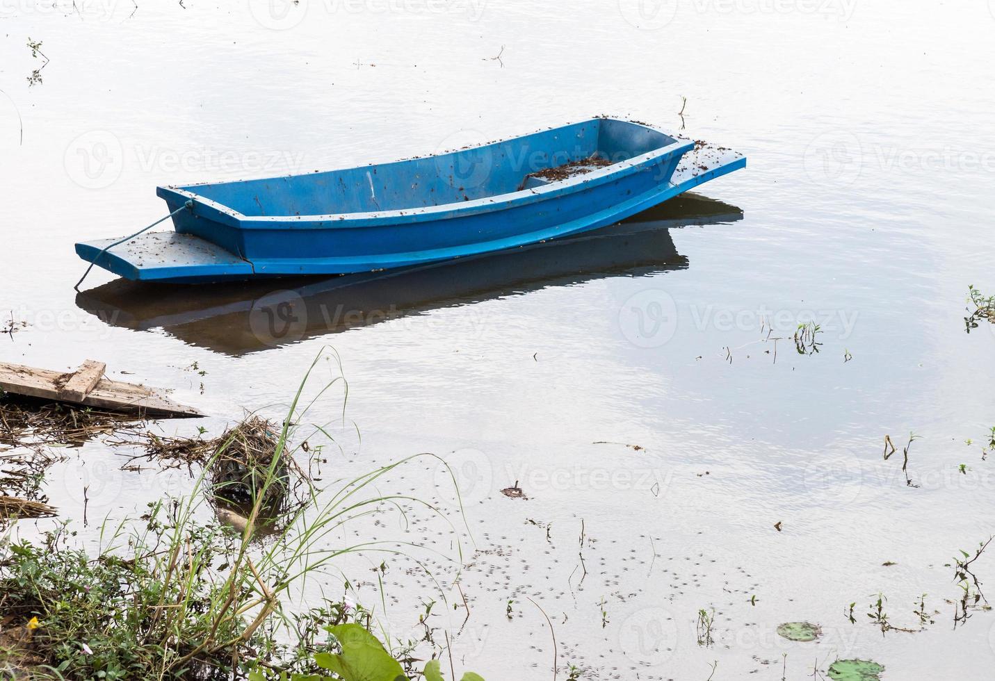 Old plastic rowboat photo
