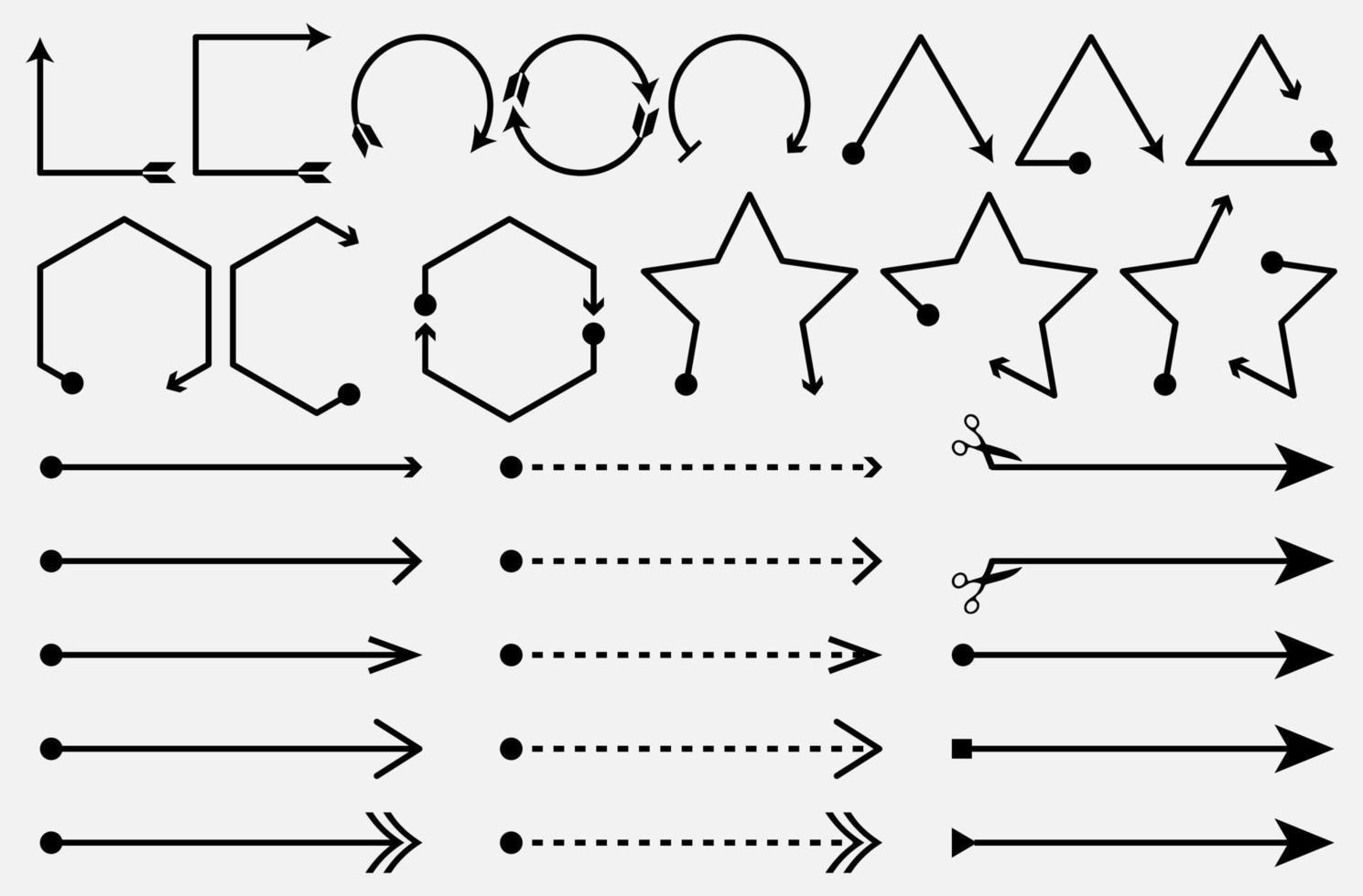 Arrows big black set icons. Arrow icon. Arrow vector collection. Arrow. Cursor. Modern simple arrows. Vector illustration
