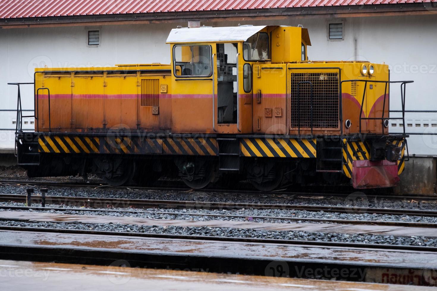 locomotora hidráulica diesel antigua. foto