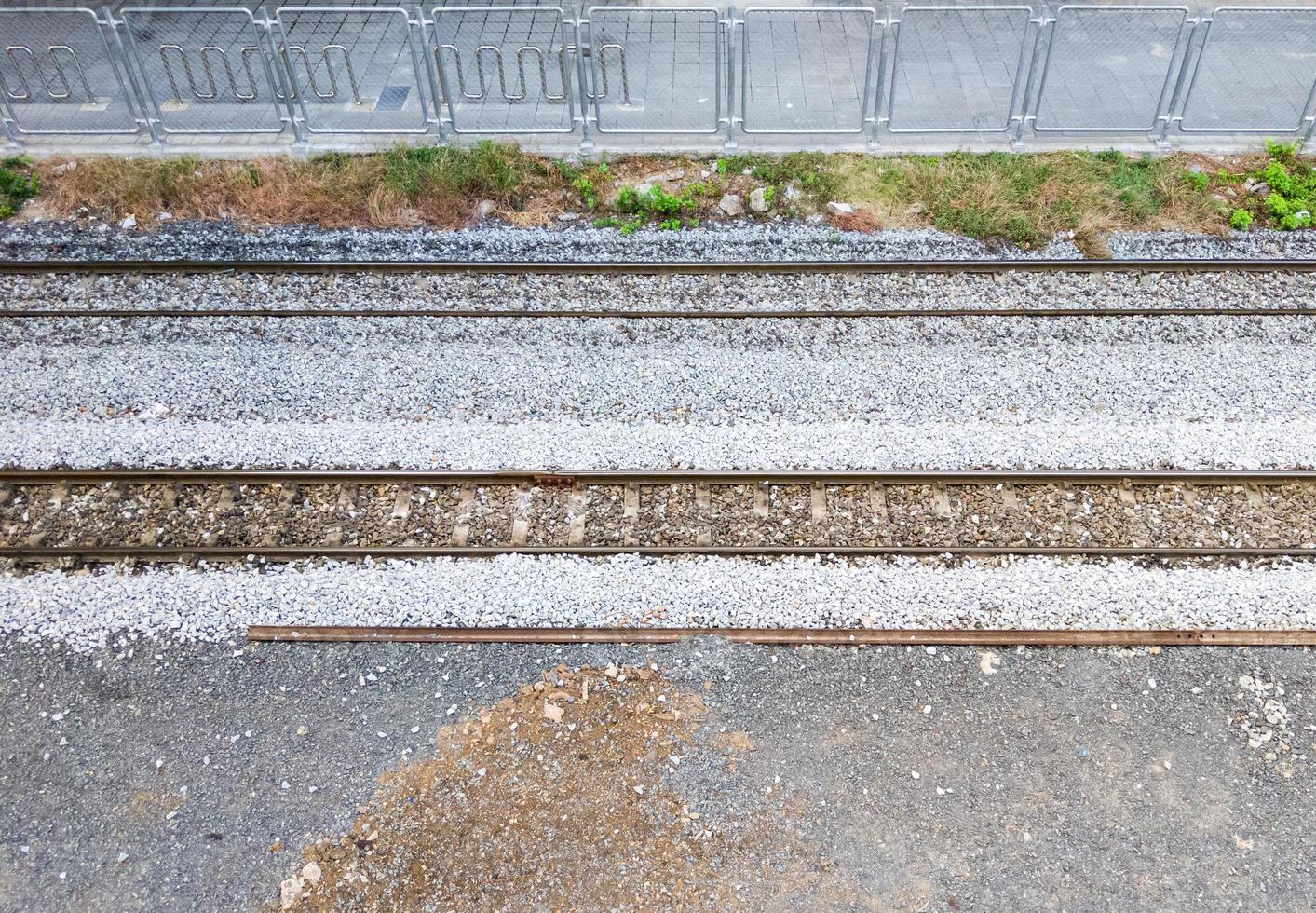 Above view of the double track with the new gravel. photo