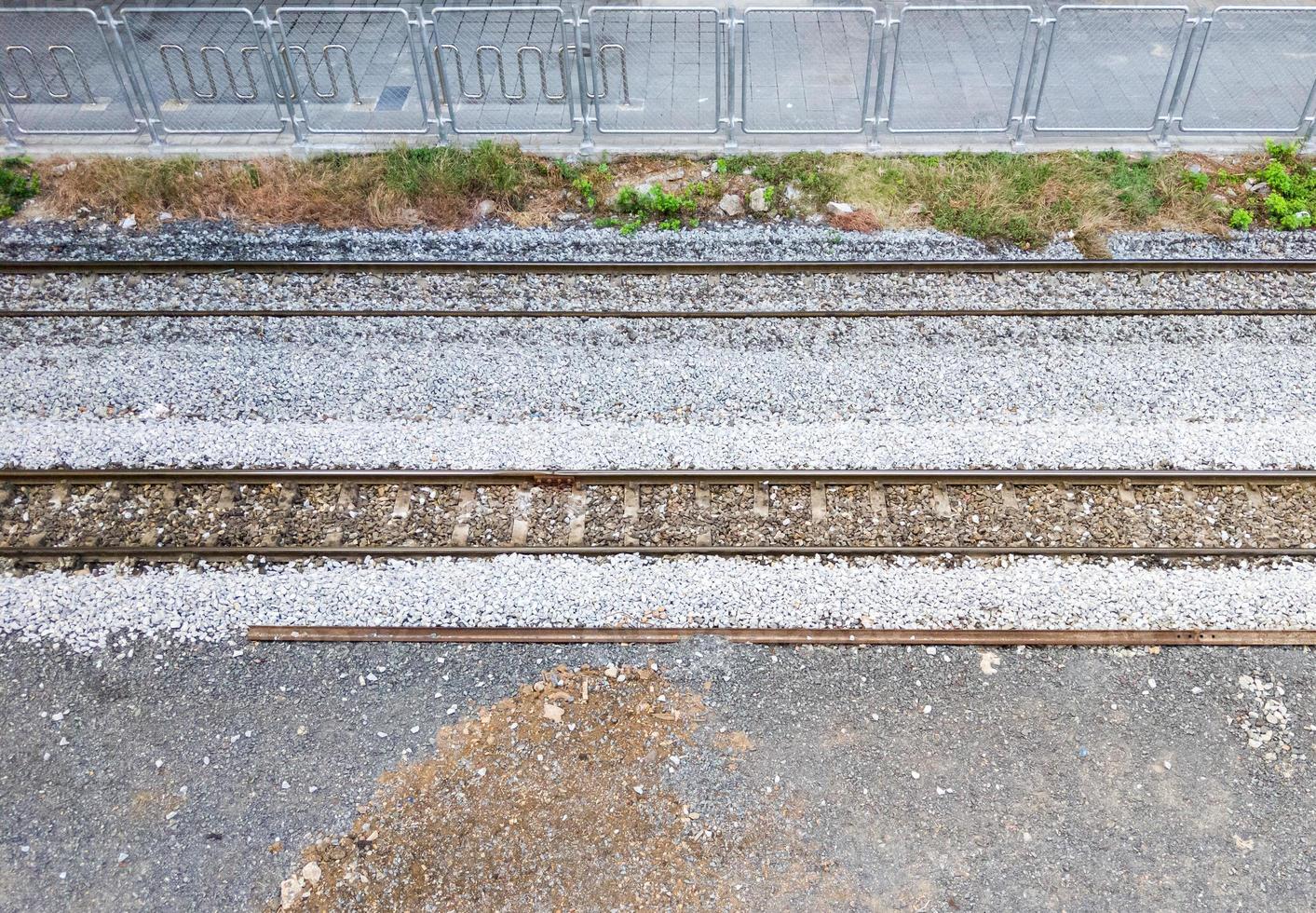 Above view of the double track with the new gravel. photo