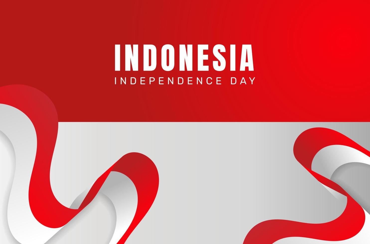 Realistic indonesia independence day background. - Vector. vector