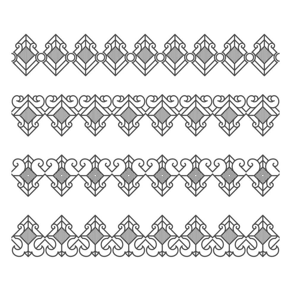 Ikat aztec ethnic pattern background vector in black and white color. - Vector.