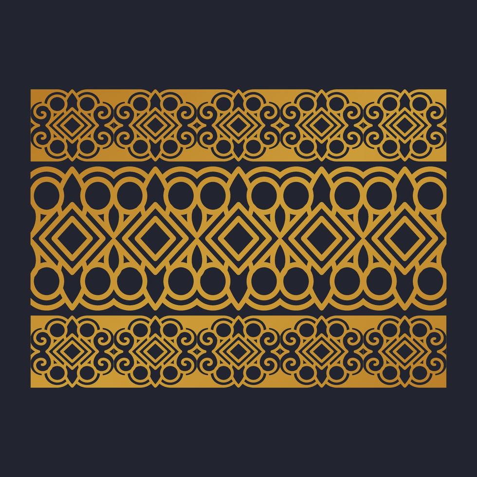 Golden ornamental border design template. - Vector. vector
