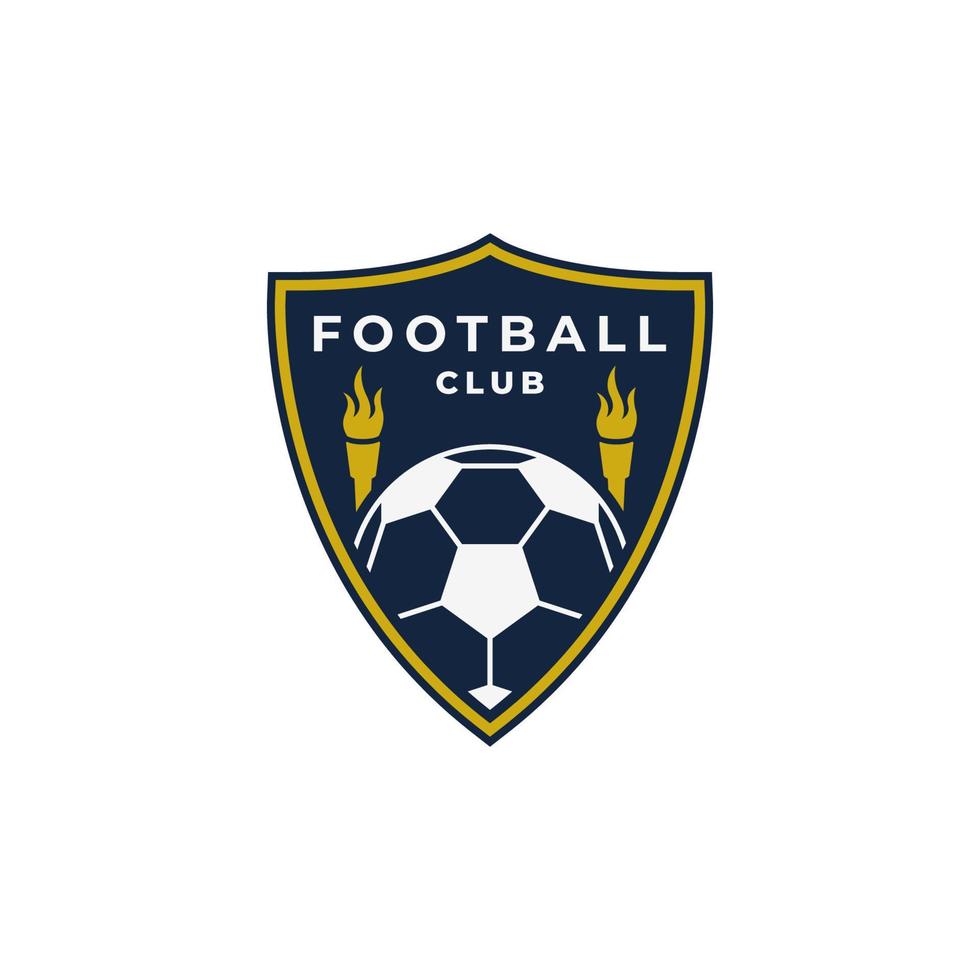 Soccer Football Badge Logo Design Template, Football logo vector design